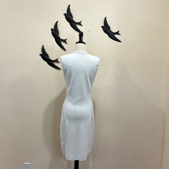 Opening Ceremony Black/White Striped Piped Argyle Two-Tone Bodycon Dress - S / M - Picture 4 of 14